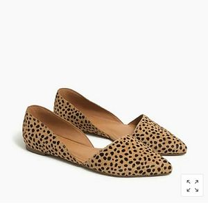 Zoe leopard calf hair d' Orsay flats new with box